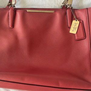 Coach Madison Tote Bag Saffiano Leather Pink